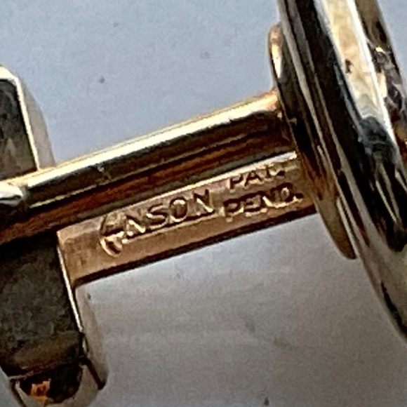 Vintage Anson Mother of Pearl Logo Cufflinks